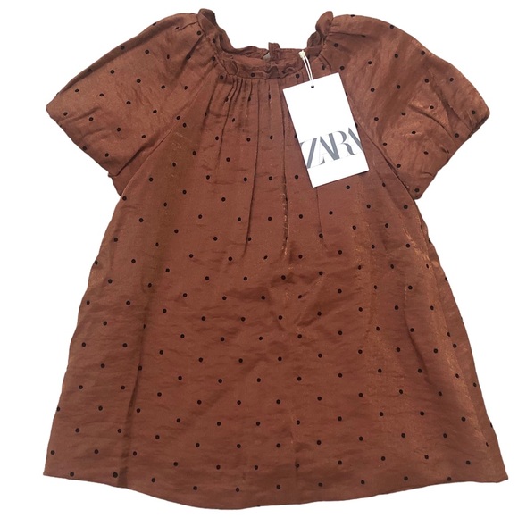 Zara Dresses Nwt Zara Copper Brown Shimmer Dress Poshmark
